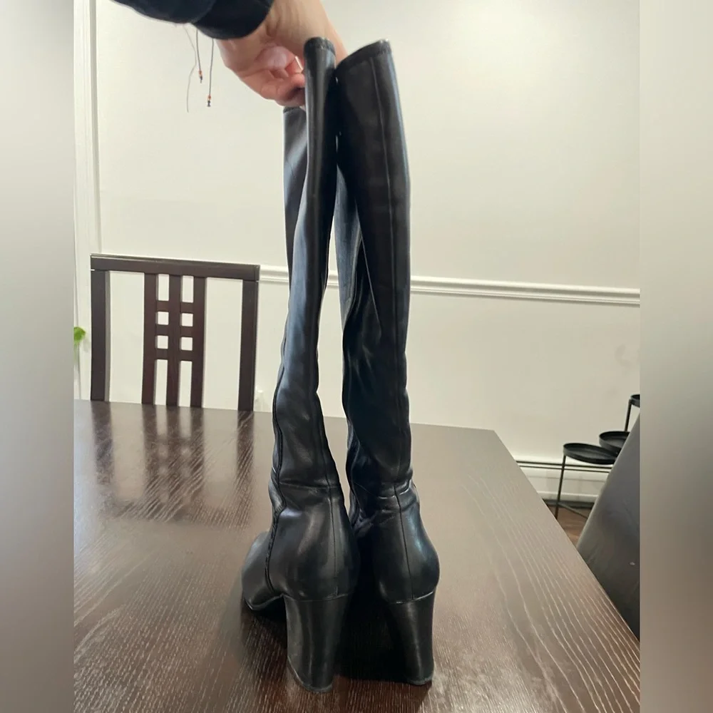 Prada Black Leather Boots size 39.5 - Picture 7 of 13